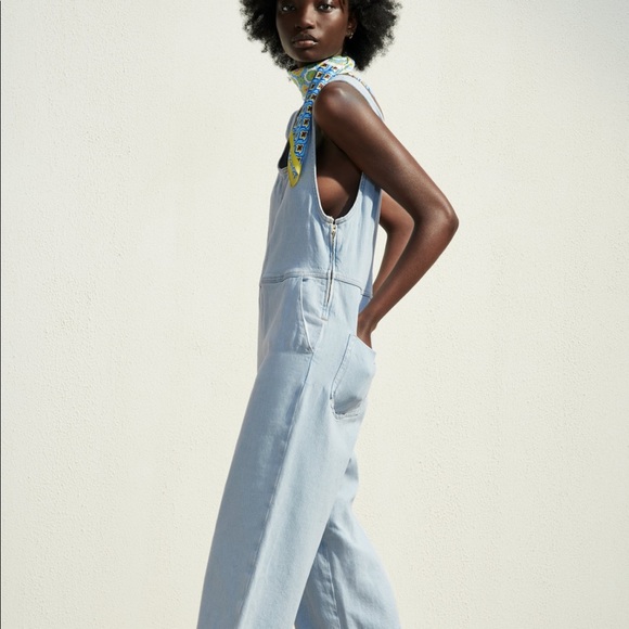 NWT ZARA DENIM JUMPSUIT - Picture 4 of 11